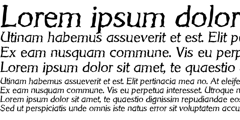 Sample of KorinthRandom Italic