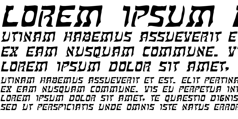 Sample of Kosher Extended Italic