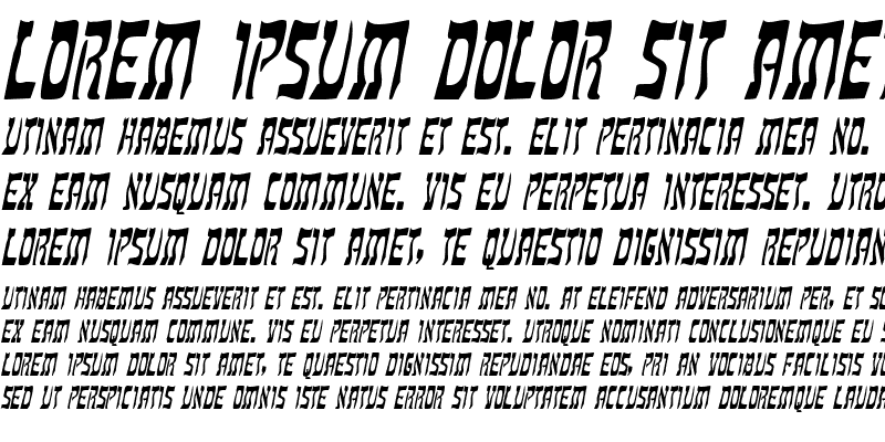 Sample of KosherThin Italic
