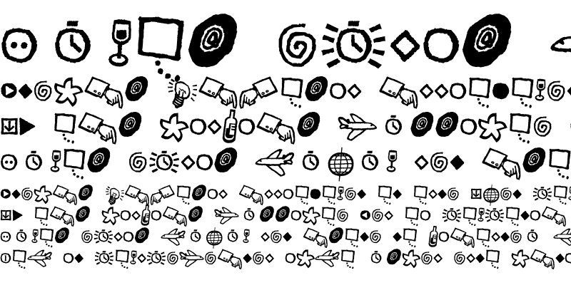 Sample of Kosmik Glyphs Regular