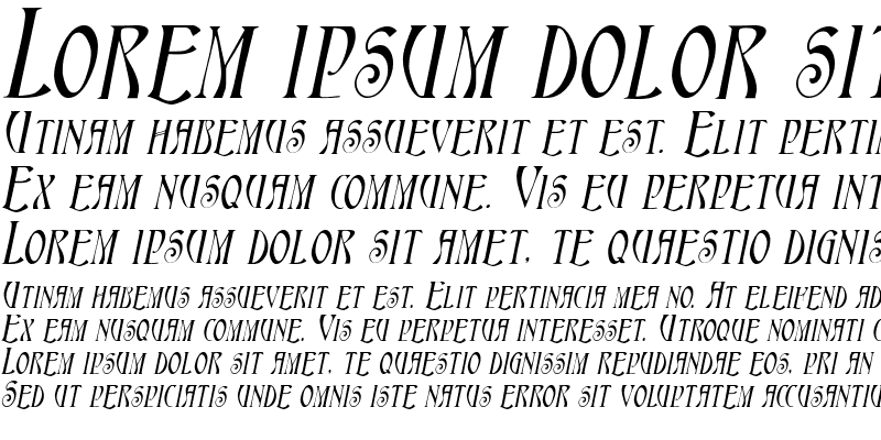 Sample of KostnerScapsSSK Italic