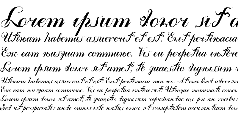Sample of Kremlin Tsaritsa Italic