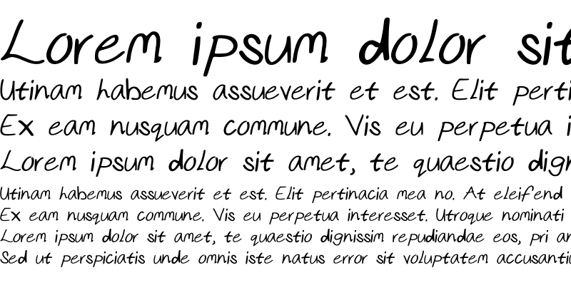 Sample of kristenshandBold