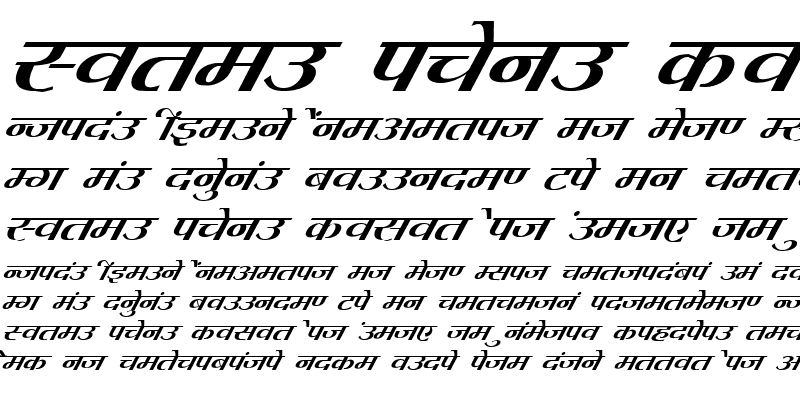 Sample of Kruti Dev 080 Italic