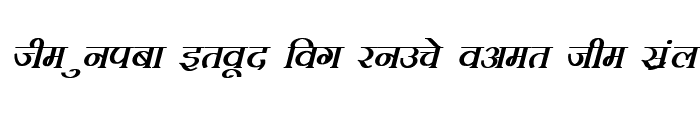 Preview of Kruti Dev 100 Bold Italic