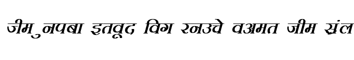 Preview of Kruti Dev 103 Bold Italic