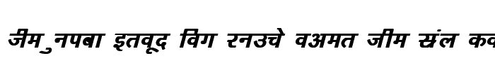 Preview of Kruti Dev 163 Bold Italic