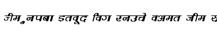 Preview of Kruti Dev 220 Bold Italic