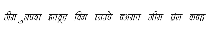Preview of Kruti Dev 340 Italic