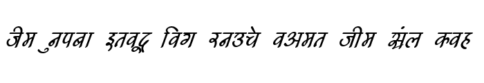 Preview of Kruti Dev 542 Italic