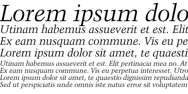 Sample of Kuenstler 480 Italic