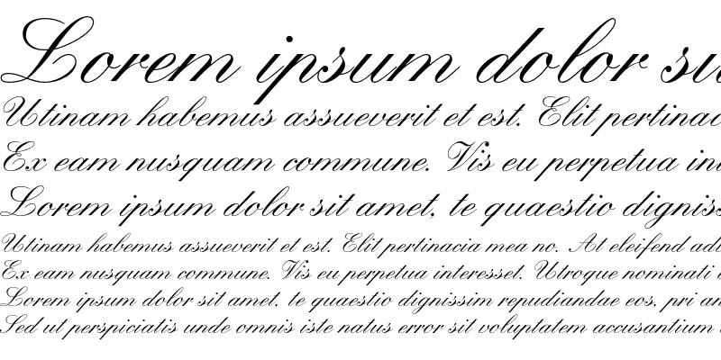 Sample of Kuenstler Script LT