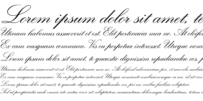 Sample of Kuenstler Script LT Std 2 Bold