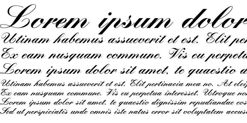 Sample of KuenstlerScript Black