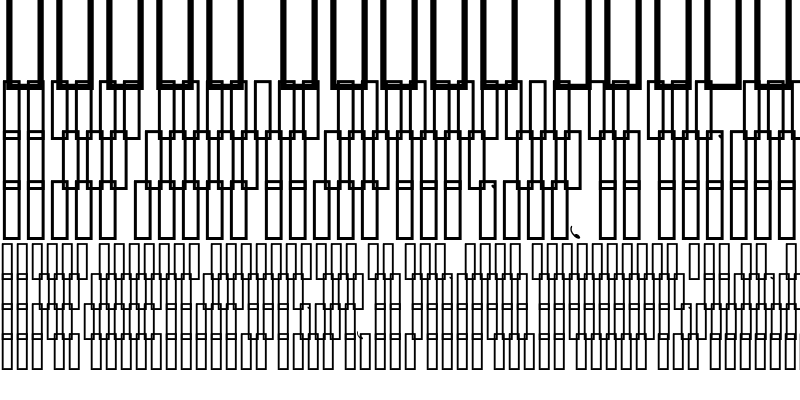 Sample of Kufi Outline Shaded Regular