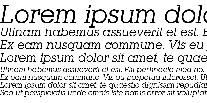 Sample of L850-Slab Italic