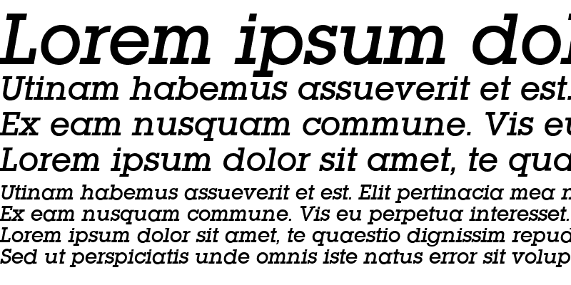 Sample of L850-Slab MediumItalic