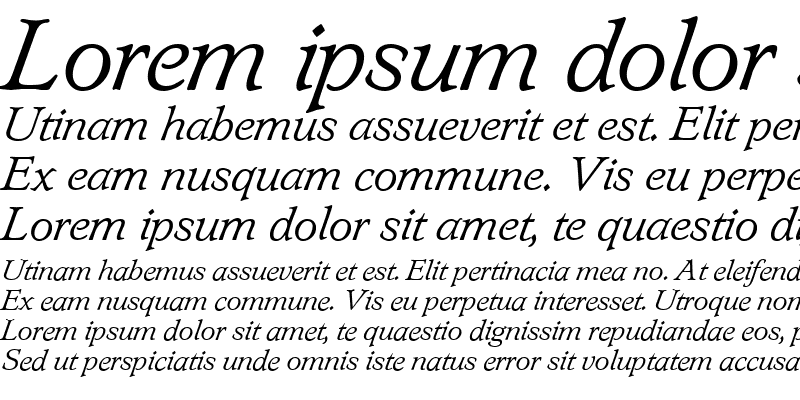 Sample of L890-Roman Italic