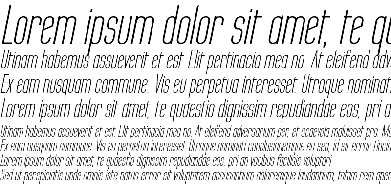 Sample of Labtop Secundo Italic