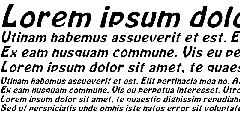 Sample of LaCosta Italic
