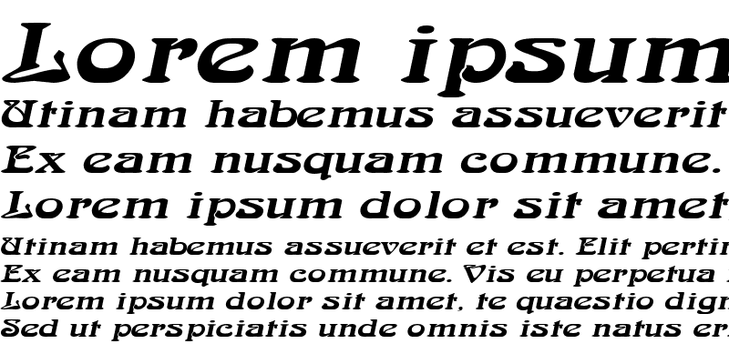 Sample of LaliqueExtended Italic