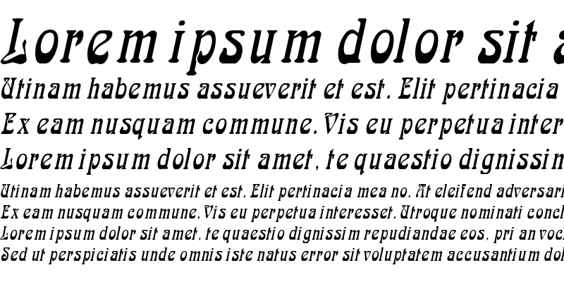 Sample of LaliqueLight Italic