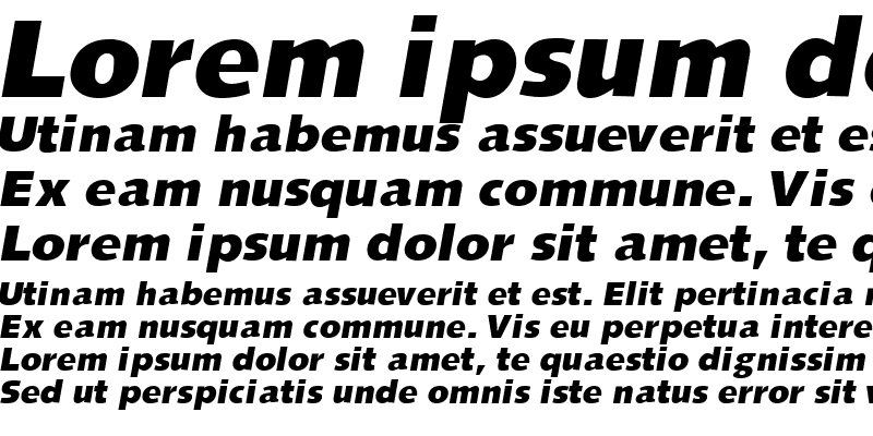 Sample of LansetteSSK Italic