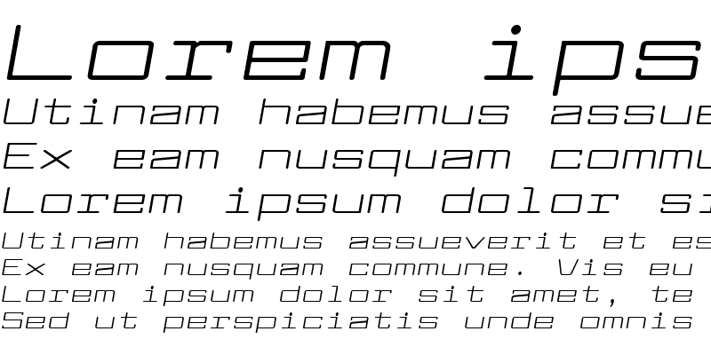 Sample of Larabiefont Xtrawide Italic
