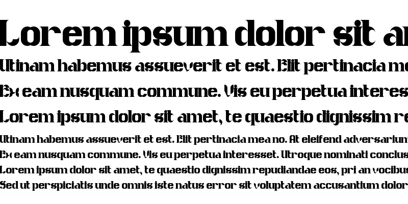 Sample of LASO Serif