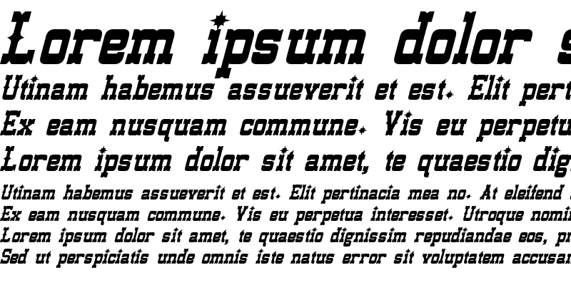 Sample of Lassiter Italic