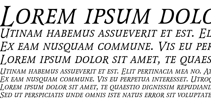 Sample of Latienne Becker Discaps Italic