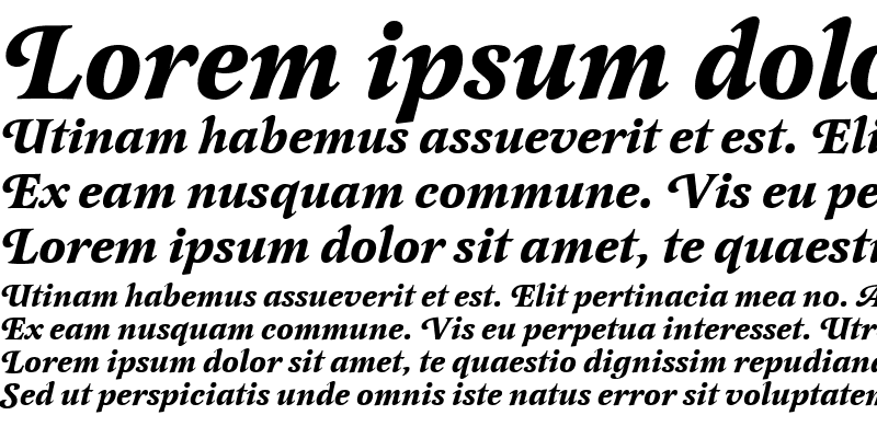 Sample of LatienneSwaT Bold Italic