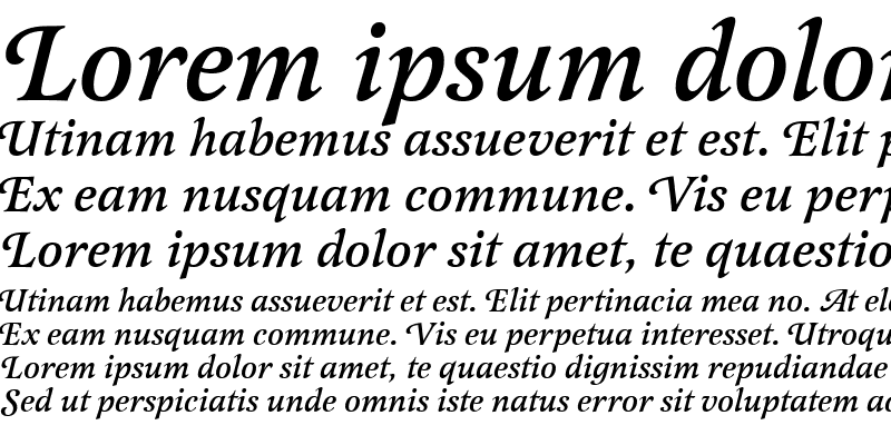 Sample of LatienneSwaTEEMed Italic