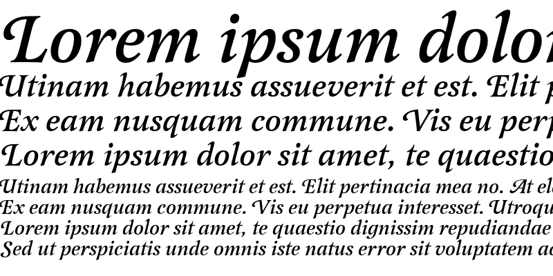Sample of LatienneSwaTMed Italic