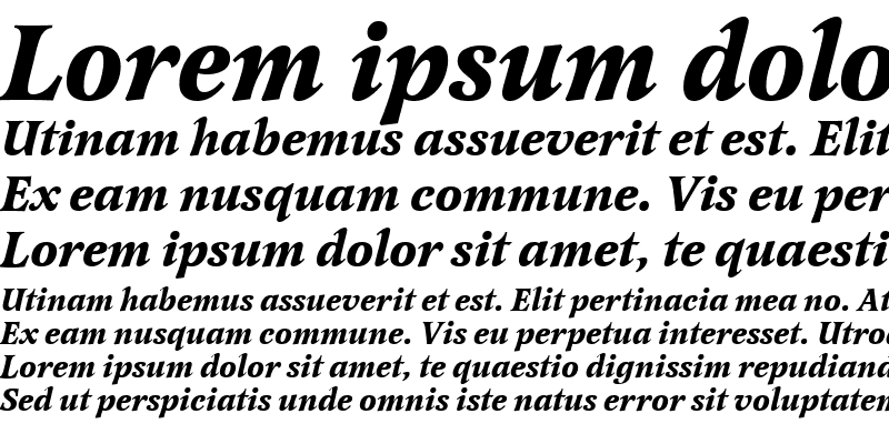 Sample of LatienneT Bold Italic