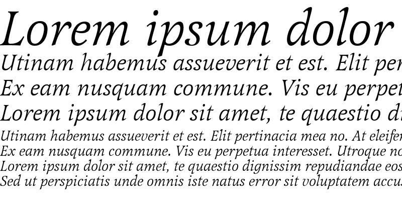 Sample of LatienneT Italic