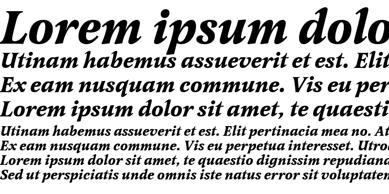 Sample of LatienneTEE Bold Italic