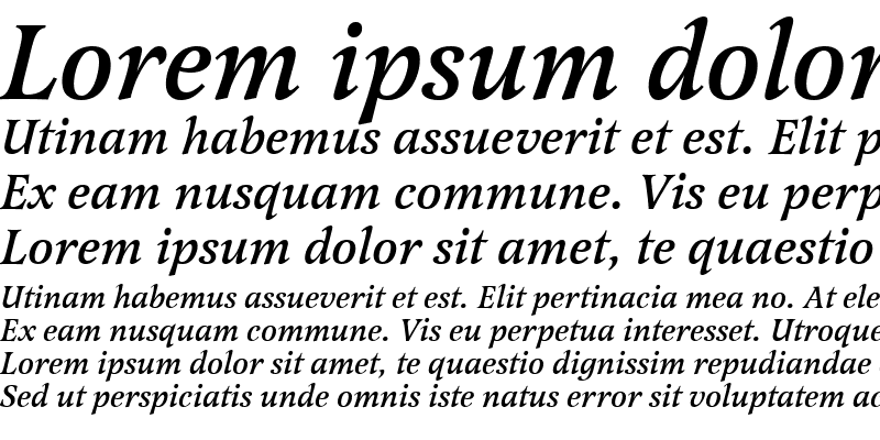 Sample of LatienneTEEMed Italic