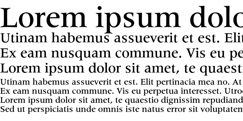 Sample of Latin 725 Medium