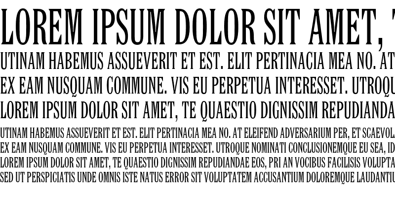 Sample of Latin Extra Condensed Regular