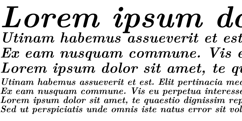 Sample of Latin Modern Roman 10 Bold Italic