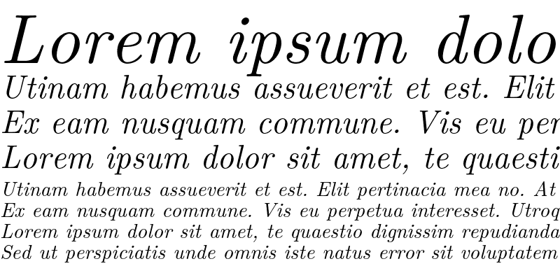 Sample of Latin Modern Roman 10 Italic