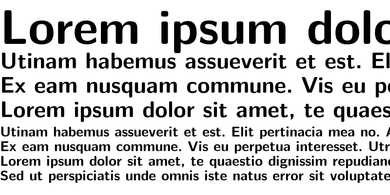 Sample of Latin Modern Sans 10 Bold
