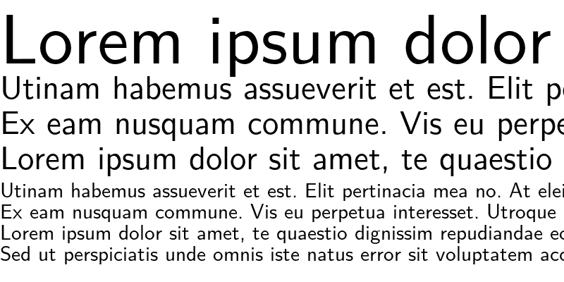 Sample of Latin Modern Sans