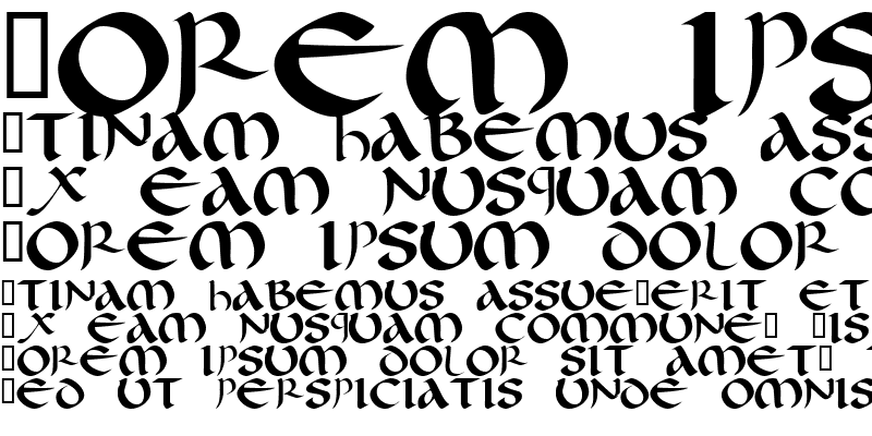Sample of Latin Uncial Normal