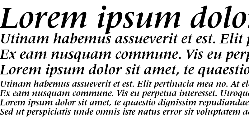 Sample of Latin725 BT Bold Italic