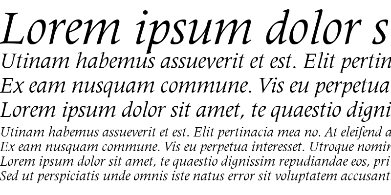 Sample of Latin725 BT Italic