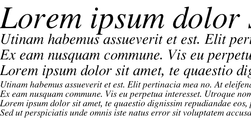 Sample of LatinskijC Italic