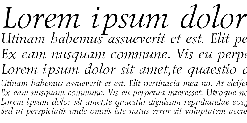 Sample of Lazurski Italic