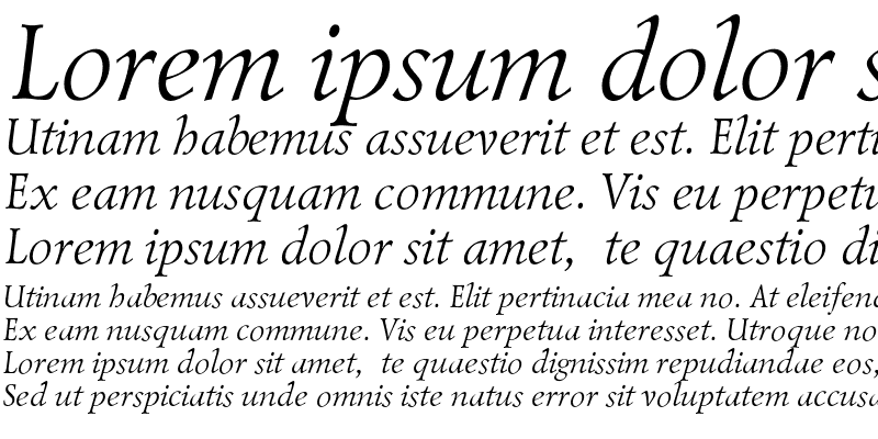 Sample of LazurskiC Italic
